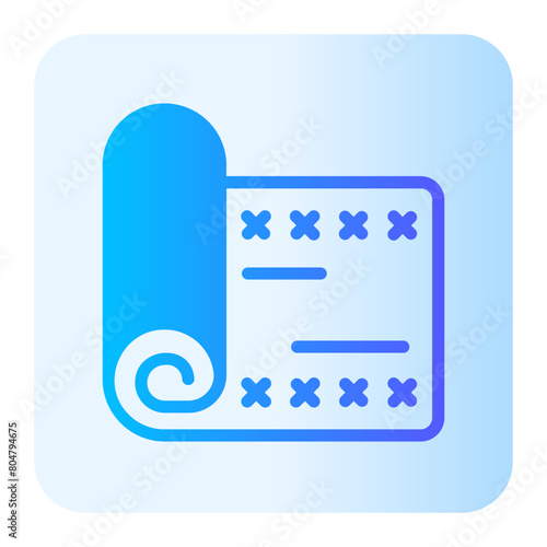 yoga mat gradient icon