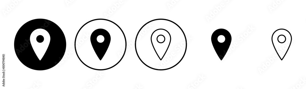 Pin icon set. Location icon vector. destination icon. map pin Pin icon set. Location icon vector. destination icon. map pin