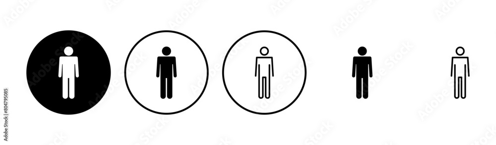 Man icon set. male icon vector. human symbol Man icon set. male icon vector. human symbol