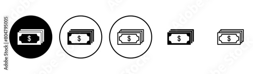 Money icon set. Money vector icon.