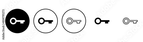 Key icon set. Key vector icon. Key symbol