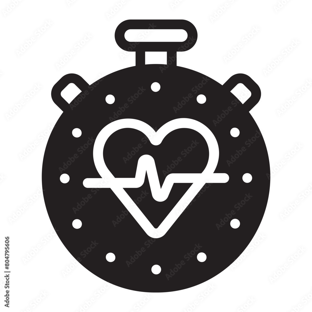 Obraz premium time glyph icon