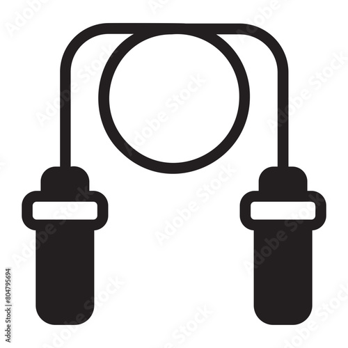 jumping rope glyph icon