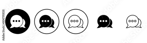 Chat icon set. speech bubble icon. comment icon vector. message. contact us