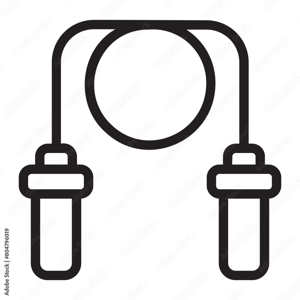 jumping rope line icon jumping rope line icon