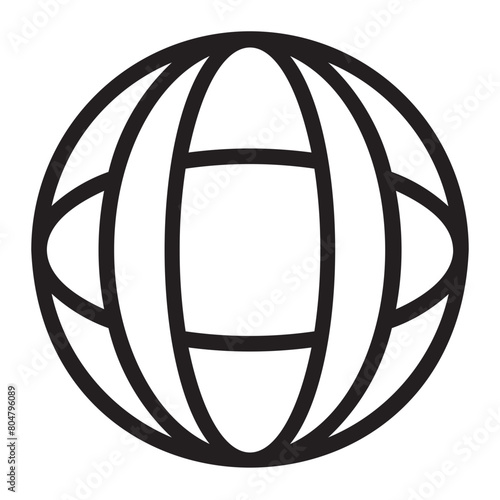 yoga ball line icon