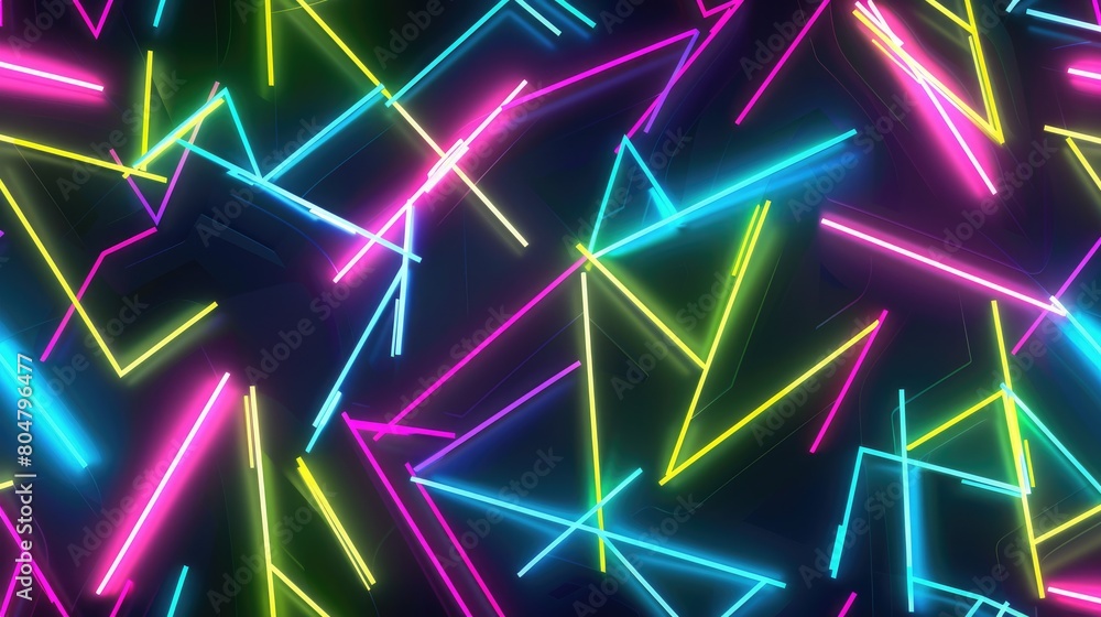 Immerse in the vibrant glow of a neon abstract texture background featuring mesmerizing geometric lines, Ai Generated. Immerse in the vibrant glow of a neon abstract texture background featuring mesmerizing geometric lines, Ai Generated.