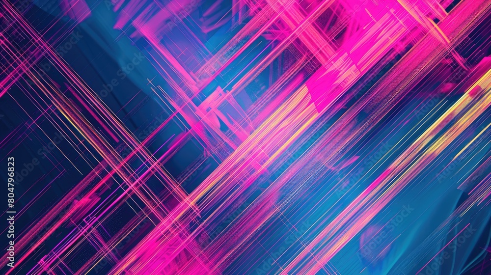 Immerse in the vibrant glow of a neon abstract texture background featuring mesmerizing geometric lines, Ai Generated. Immerse in the vibrant glow of a neon abstract texture background featuring mesmerizing geometric lines, Ai Generated.