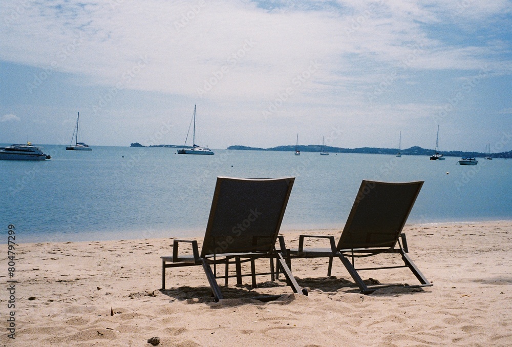 chairs on the beach chairs on the beach