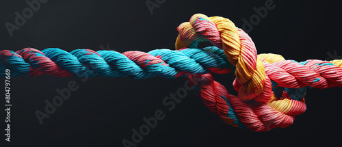 Robust, multifaceted network rope team idea that incorporates braid texture backdrop collaboration, enhancing power.