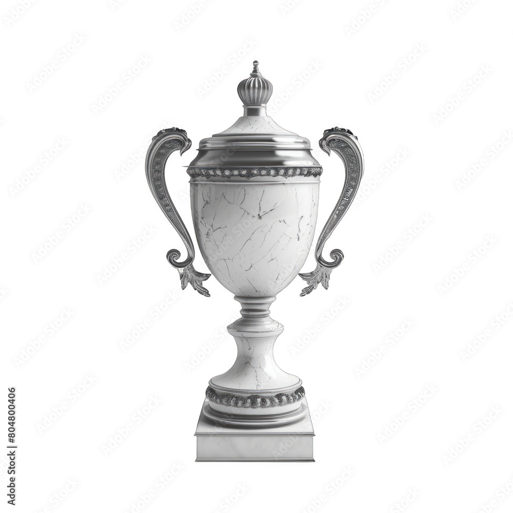 Fototapeta premium Isolated Trophy PNG on Transparent Background. Achievement and Success Illustration for Design Projects.