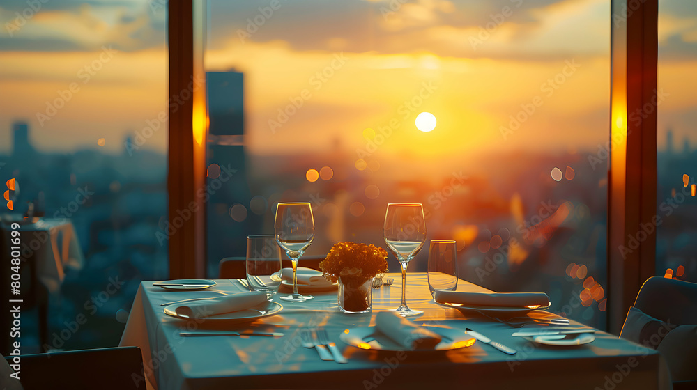 Panoramic Sunset Elegance: Elevate Your Dining Experience with Exquisite Cuisine and Impeccable Service