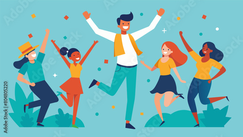 Participants are encouraged to let go have fun and forget any insecurities as they let their inner jazz dancer shine.. Vector illustration