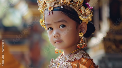 girl with traditional costumn dance photo