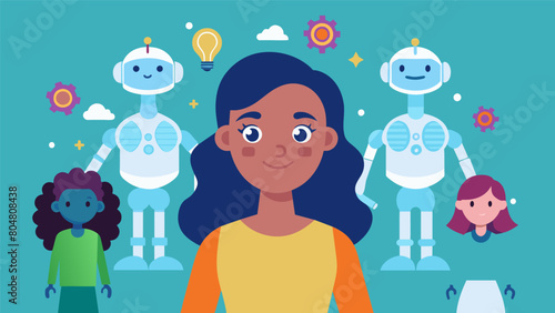 A group of adults with dyspraxia use adaptive tools and techniques to successfully build a robot highlighting the importance of accommodations in. Vector illustration