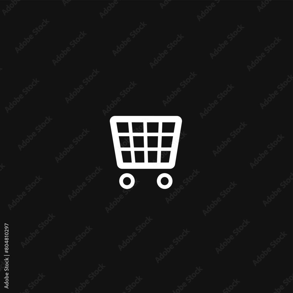 Shopping cart app icon design black and white vector illustration Shopping cart app icon design black and white vector illustration