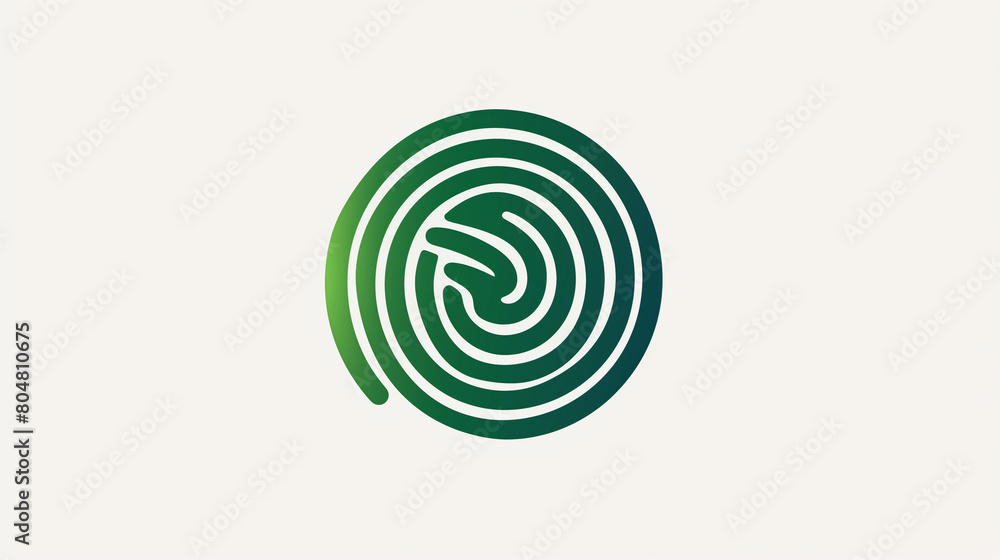 A sleek and circular human thumbprint logo, available in both color and white variations. This minimalist design exudes sophistication and modernity, with the thumbprint symbolizing uniqueness A sleek and circular human thumbprint logo, available in both color and white variations. This minimalist design exudes sophistication and modernity, with the thumbprint symbolizing uniqueness