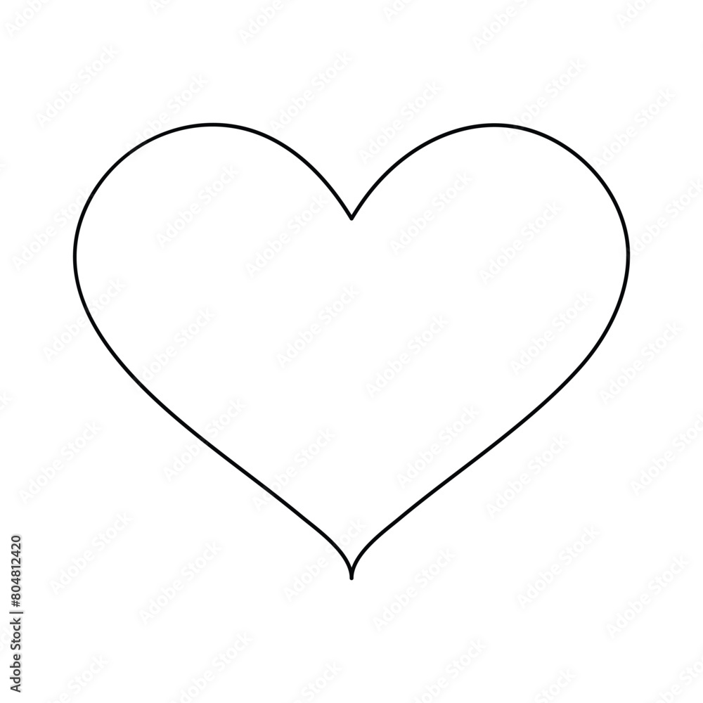 Love symbol. heart line icon, outline vector logo illustration, Isolated heart on a white background Love symbol. heart line icon, outline vector logo illustration, Isolated heart on a white background
