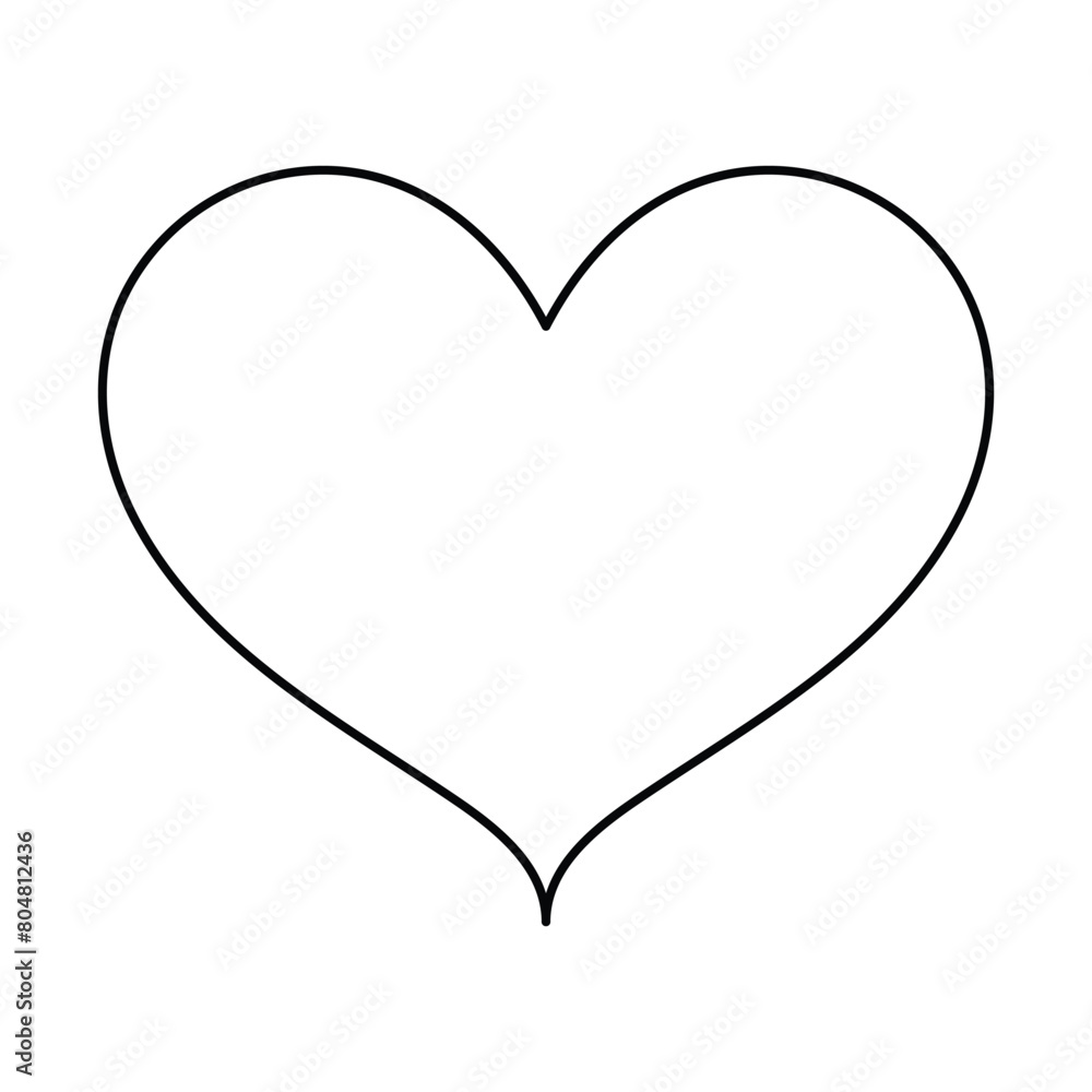 Love symbol. heart line icon, outline vector logo illustration, Isolated heart on a white background Love symbol. heart line icon, outline vector logo illustration, Isolated heart on a white background
