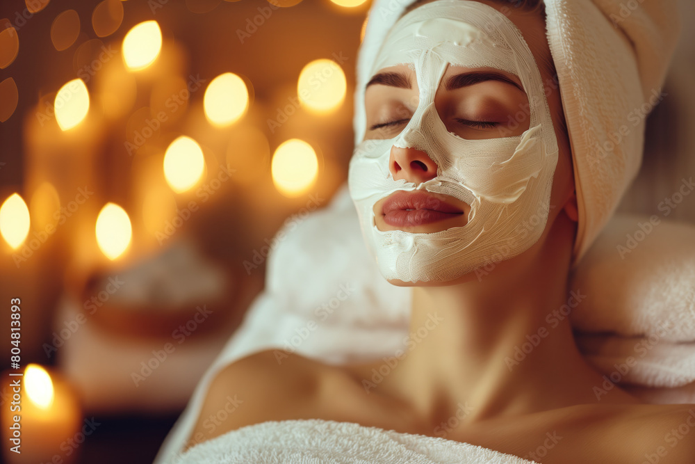 Beautiful Woman in Spa, Generative AI Beautiful Woman in Spa, Generative AI