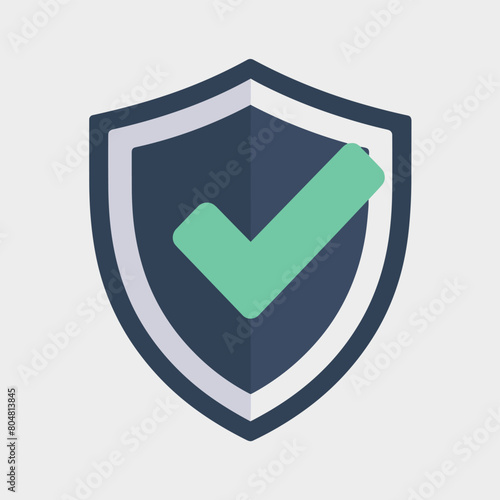 Shield icon with a green check mark symbolizing security and protection.