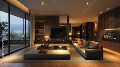 Interior composition of modern elegant living room  © john258