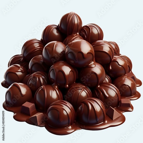 chocolate candy on white background,world chocolate days,chocolate