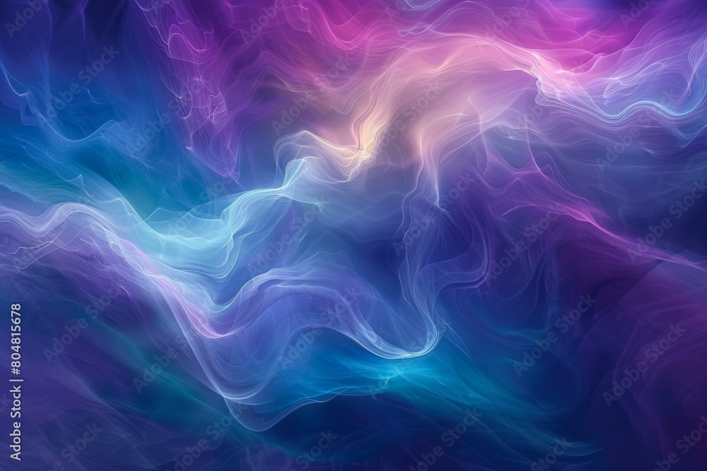 A colorful, swirling background with a blue and purple hue