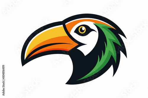 toucan head logo vector illustration