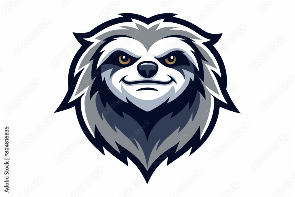 sloth head logo vector illustration