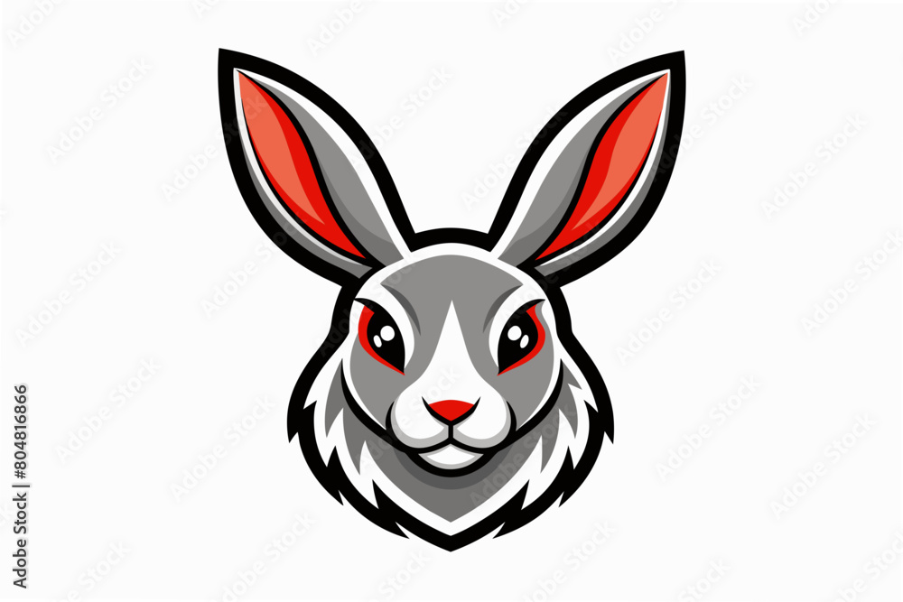 rabbit head logo vector illustration
