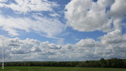 clouds over the field