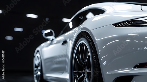 Fototapeta Naklejka Na Ścianę i Meble -  Modern white sport car