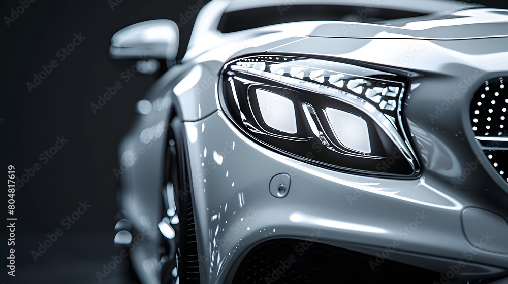 Modern white sport car Modern white sport car