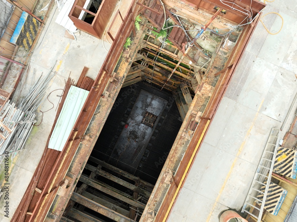 Fototapeta premium defaultMass Rapid Transit construction site.