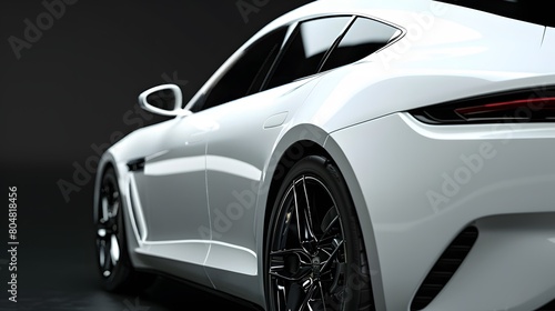 Modern white sport car