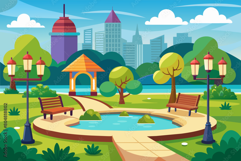 park cartoon vector illustration park cartoon vector illustration