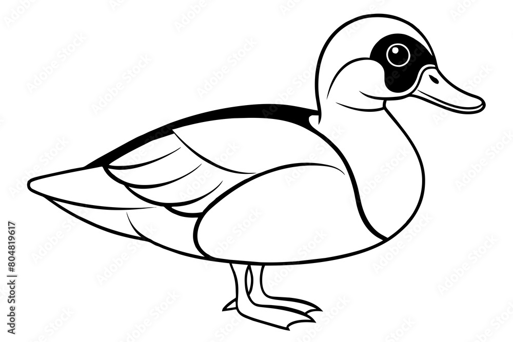 wood duck line art silhouette illustration wood duck line art silhouette illustration