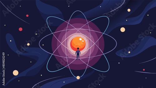 At the very core of the anxiety atom a small image of an unknown future pulses with a dim uncertain light leaving the atom in a state of constant.