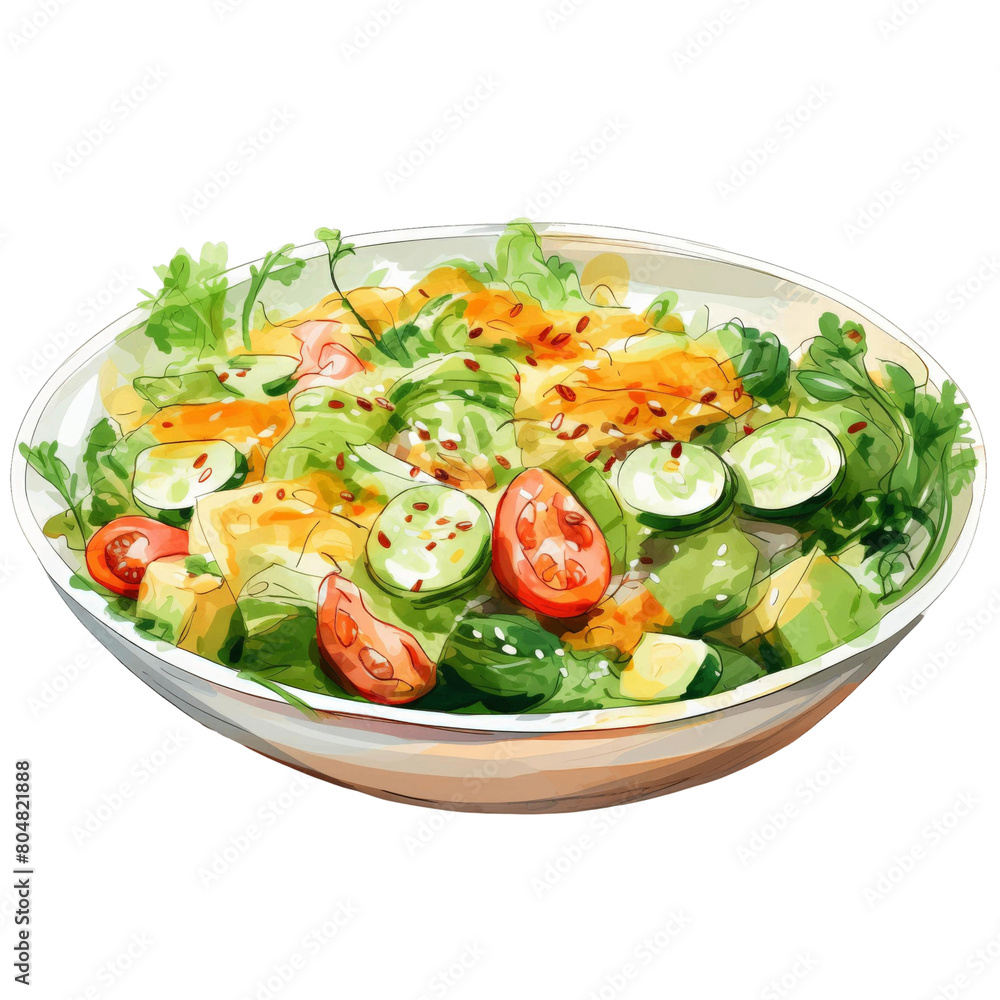 Fresh and healthy salad with greens, cherry tomatoes, cucumbers, carrots and avocado. Fresh and healthy salad with greens, cherry tomatoes, cucumbers, carrots and avocado.