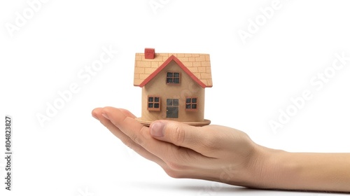 home insurance with home toys isolated white background