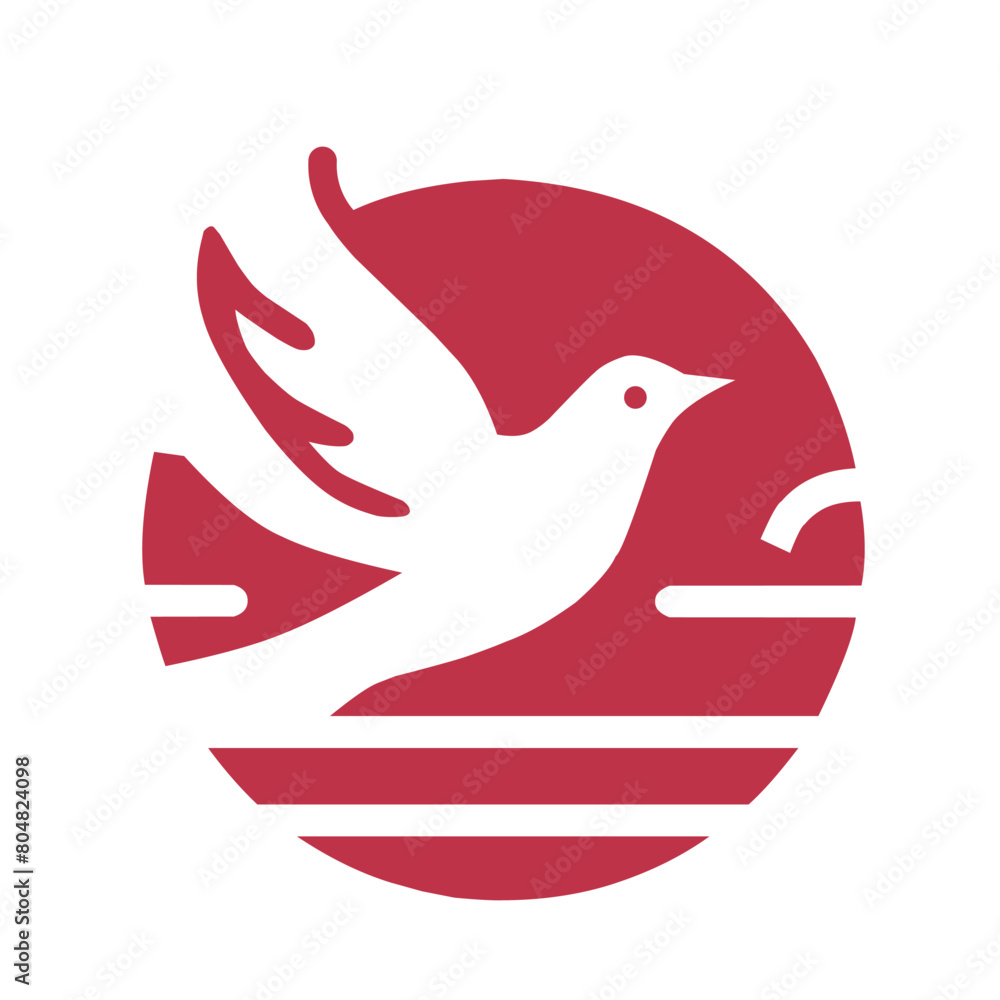 simple logo of a high flying dove, minimalist concept. stock illustration simple logo of a high flying dove, minimalist concept. stock illustration