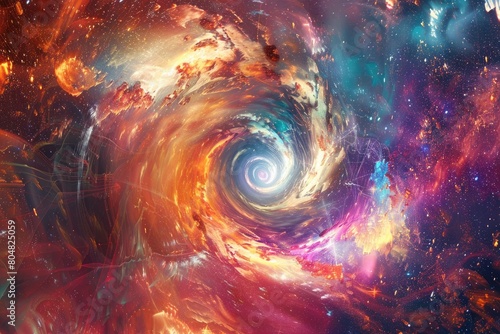 Abstract space background. Science fiction wallpaper. Beauty of deep space.