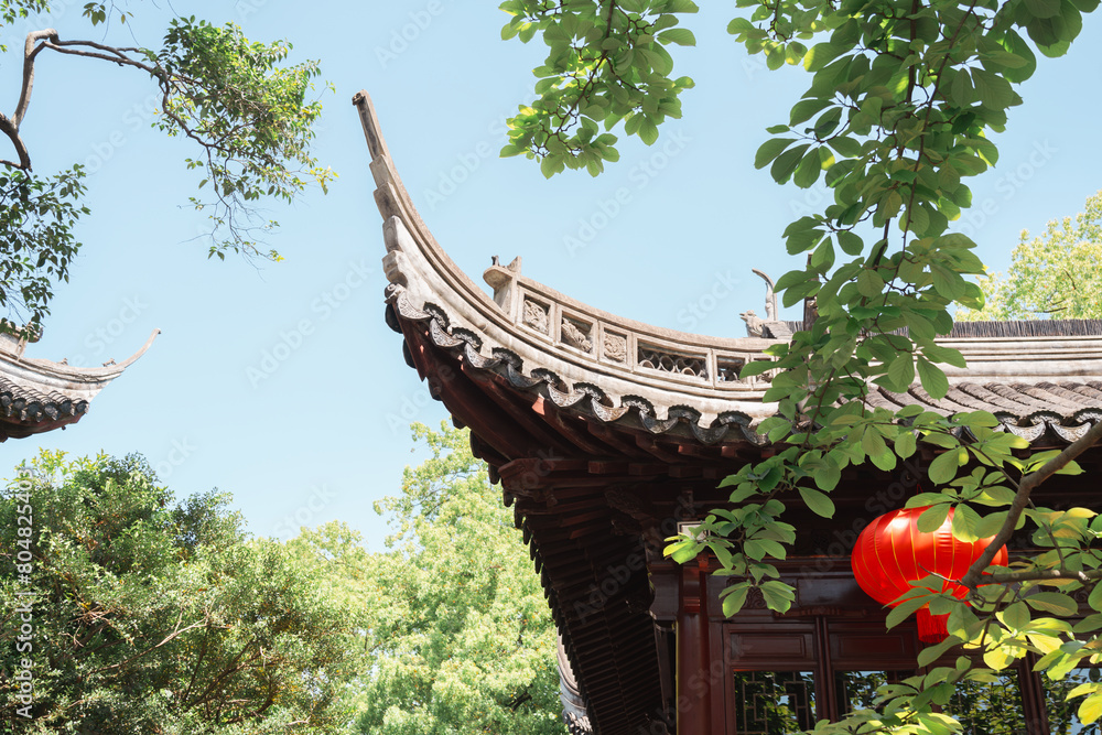 Yuyuan Yu Garden traditional architecture in Shanghai, China