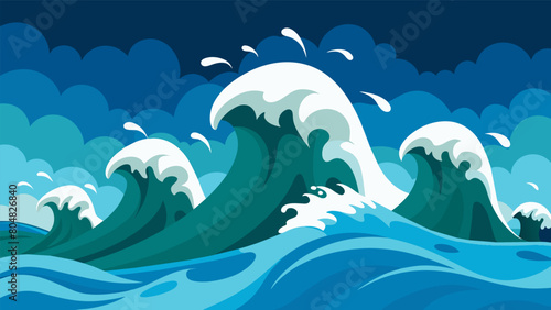 The once calm waters have turned into a frenzy of crashing waves representing the widespread dissatisfaction and dissatisfaction felt by the public..