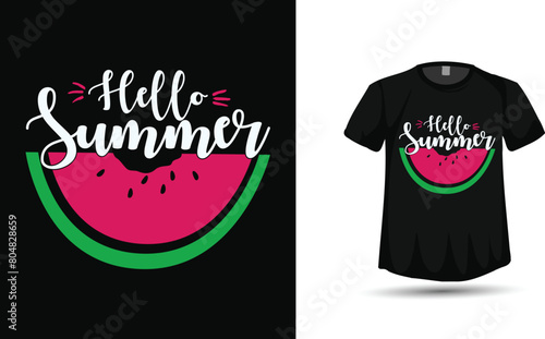 Watermelon summer t-shirt design vector (ID: 804828659)