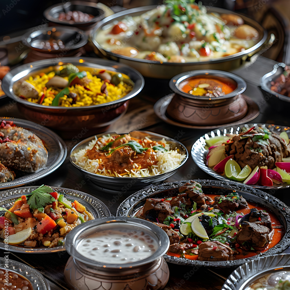exotic dishes in metal bowls exotic dishes in metal bowls