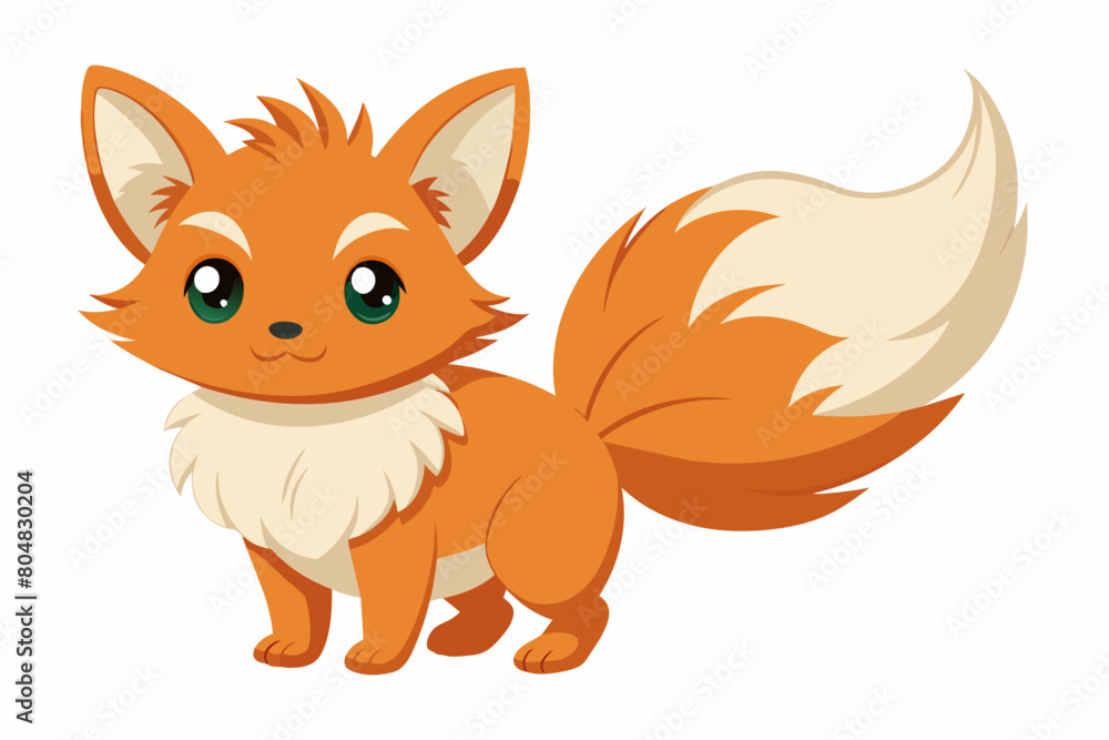 flufftail cartoon vector illustration