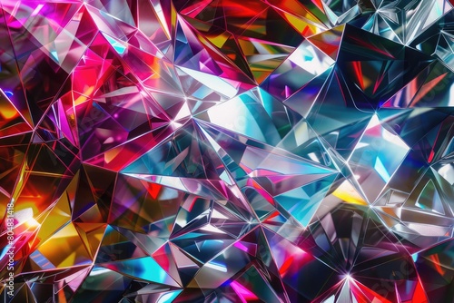 abstract background of colorful crystal glass