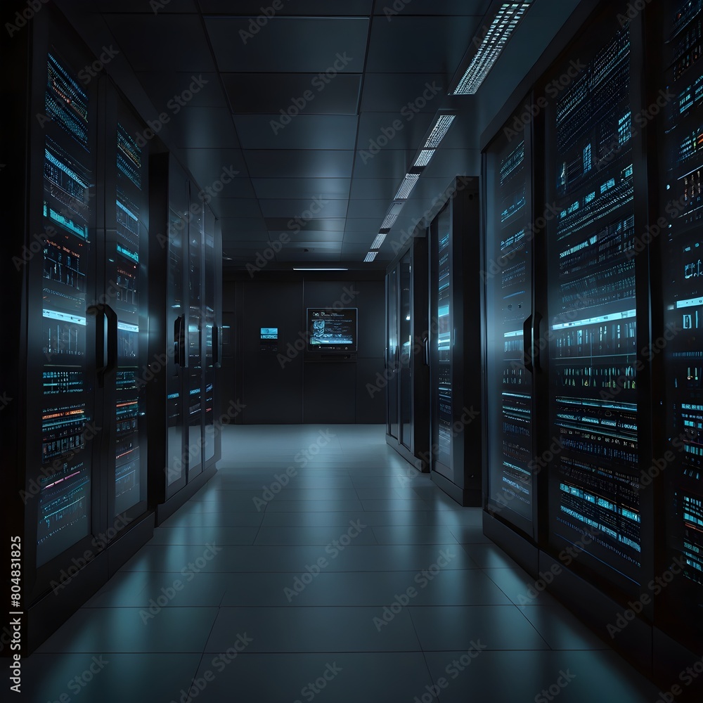 server room background. design for banner, poster, social media, web. generative ai server room background. design for banner, poster, social media, web. generative ai
